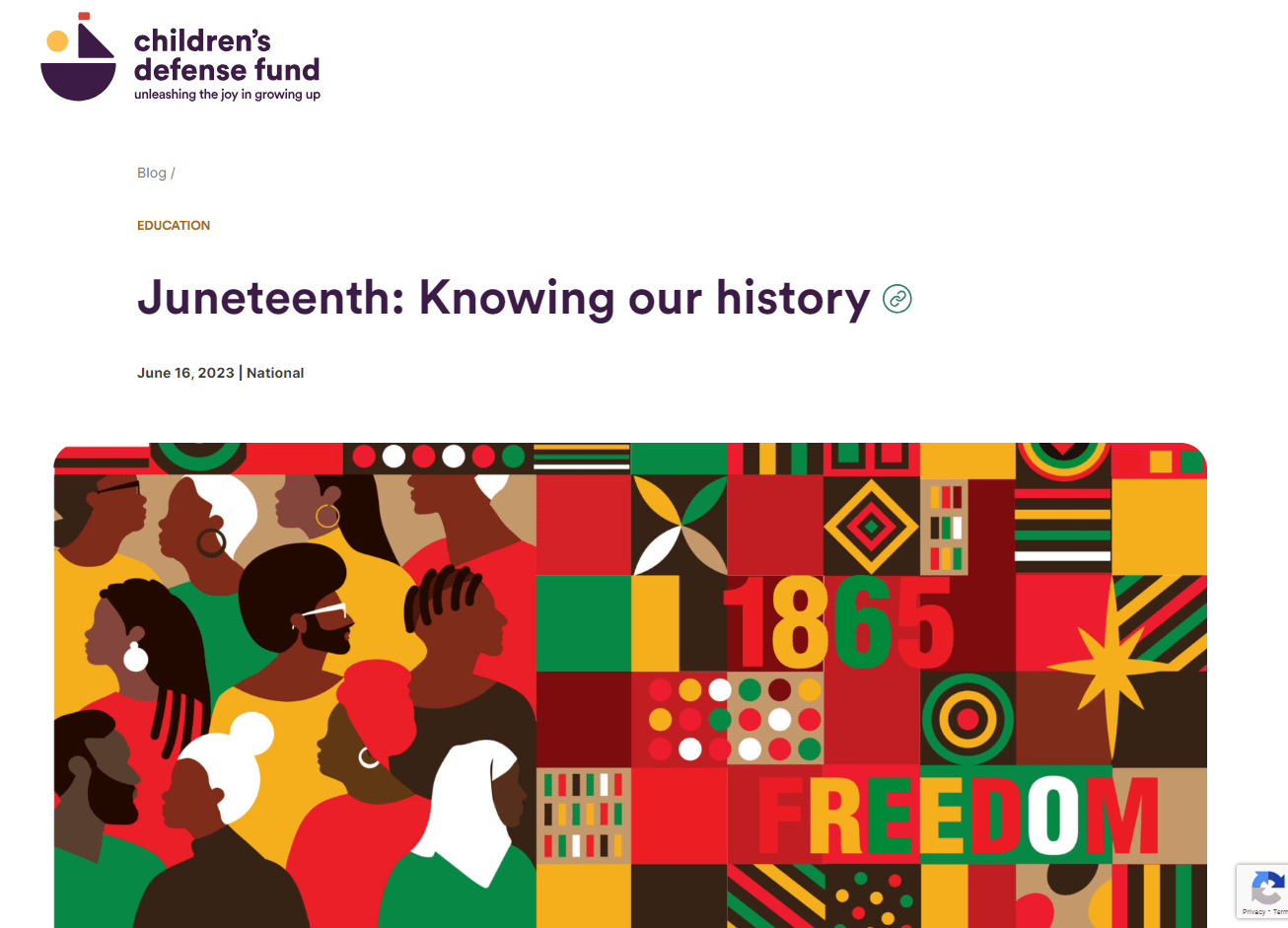 Juneteenth: Knowing our history | Children's Defense Fund