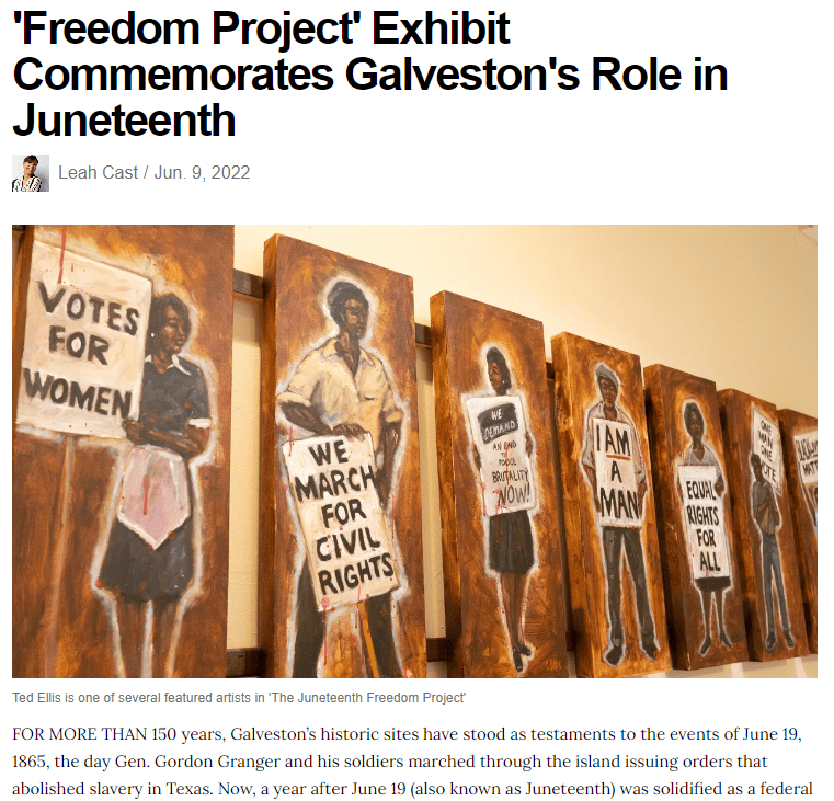 'Freedom Project' Exhibit Commemorates Galveston's Role in Juneteenth | Houston CityBook