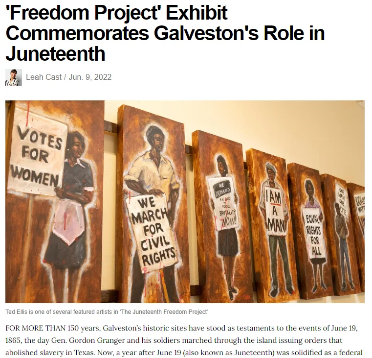 'Freedom Project' Exhibit Commemorates Galveston's Role in Juneteenth | Houston CityBook