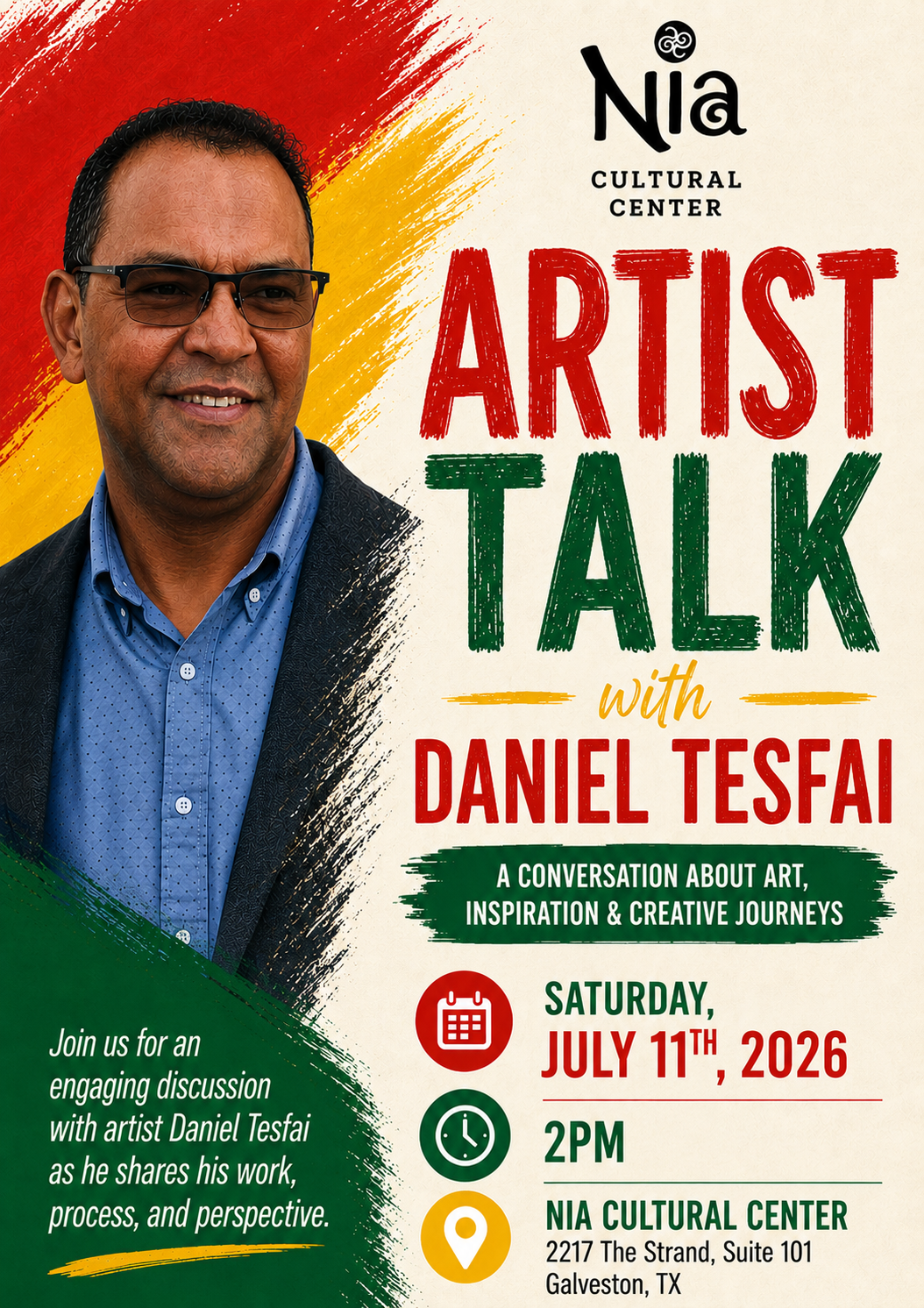 Event: Artist Talk with Daniel Tesfai 7/11 -- Nia Cultural Center
