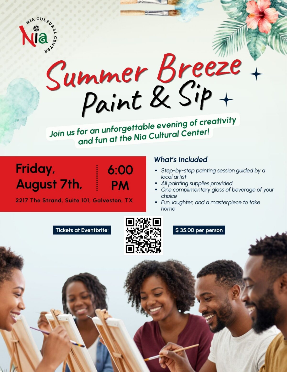 Summer Breeze Paint & Sip at Nia Cultural Center | Aug 7 2026